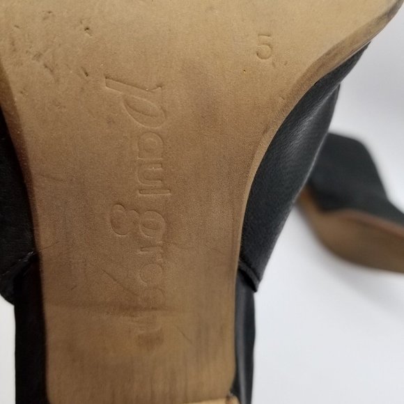 Paul Green Womens Cayanne Leather Peep Block Heel Ankle Booties 5 US 7.5 - Picture 6 of 7